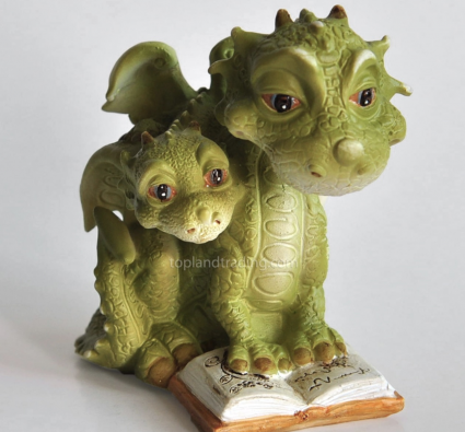 Mama Dragon Reading with Baby