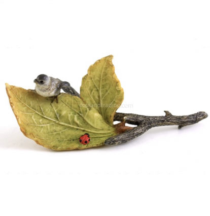 Little Bird & Ladybug on Leaves
