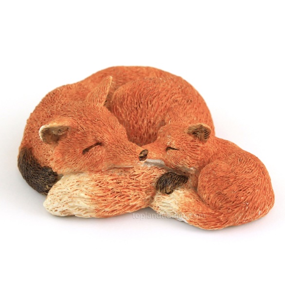 Fairy Garden Mama Red Fox with Baby