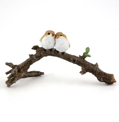 Fairy Garden Love Birds on a Branch