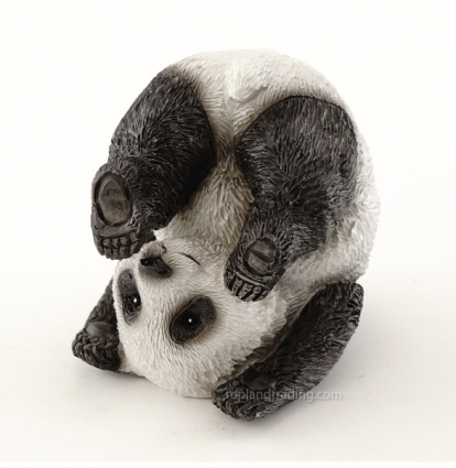 Fairy Garden Cute Yoga Panda in Plow Pose