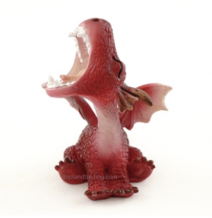 Mini Red Dragon Roaring Sitting 