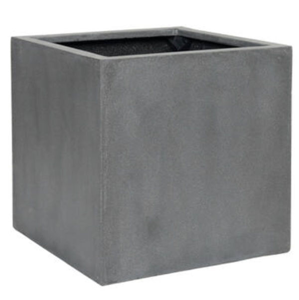 POT, BLOCK M 15.75" GREY