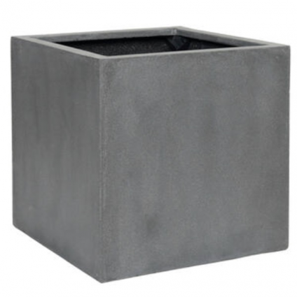 POT, BLOCK M 15.75" GREY