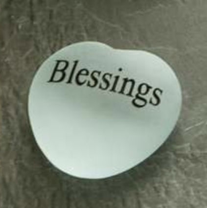 Blessings Sea Glass Heart