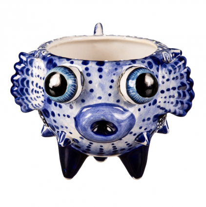 Blue Talavera Fish Planter