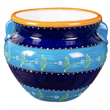 Navy & Blue Chata Planter with Stripes 