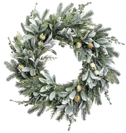 Light Green Mixed Foliage Berry Wreath