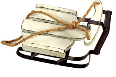 Medium White Wash Sled