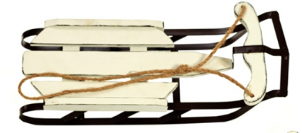 Large White Wash Sled