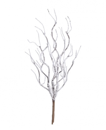Snowy Twisted Branch Spray 24"
