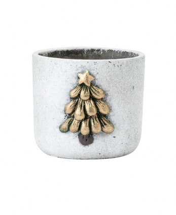 Distressed 3D Christmas Tree Planter 4.5"
