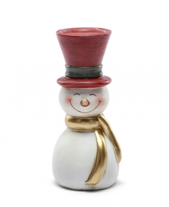 Red Top Hat Snowman 7.5"H