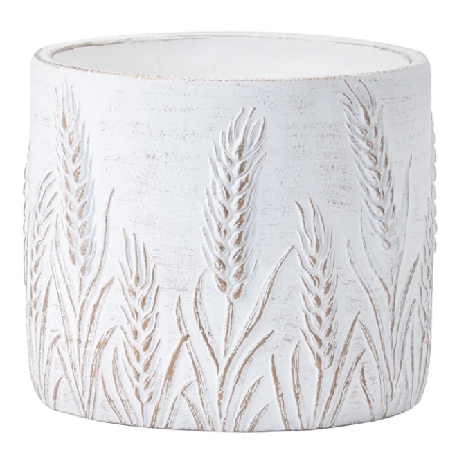 Large Embossed Wheat Planter 6.5"