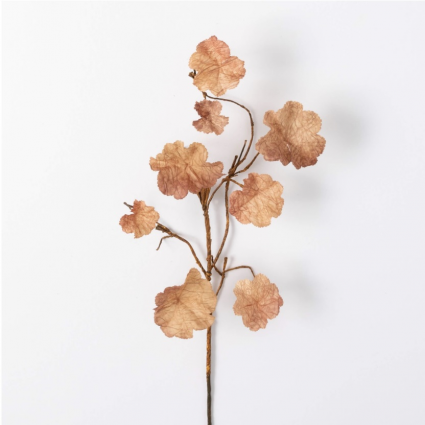 Orange Geranium Leaf Spray  33.5"