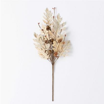 Cream Oak Leaf Pick  19.75"
