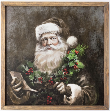 Vintage Santa Wall Art  24.5"H
