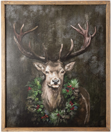 Holiday Deer Wall Art  30" x 36"