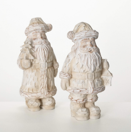 Rustic Resin Santa Figurines 12.5" (sold separately)