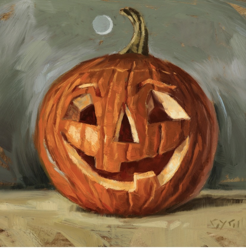 Jack O' Lantern Wall Art 9"