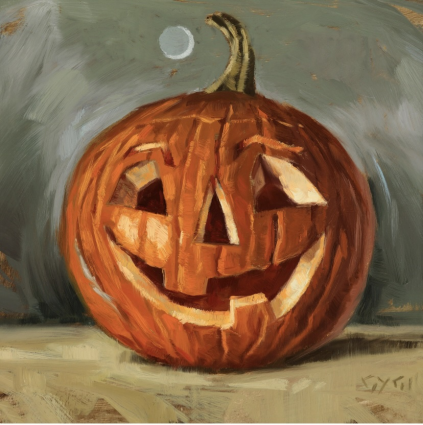 Jack O' Lantern Wall Art 9"