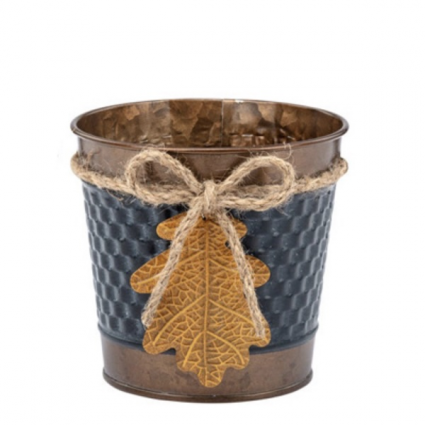 Fall Oak Leaf Pot Cover 5"