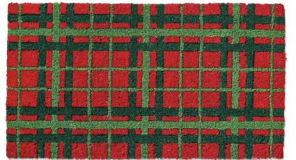 Merry Plaid Coir Doormat