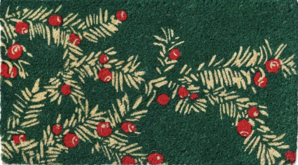 Winter Sprig Coir Doormat