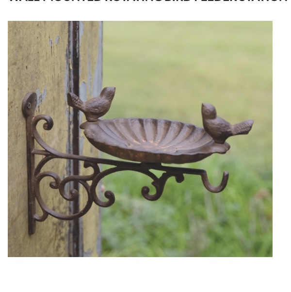 Wall-Mounted Rotating Bird Feeder Station