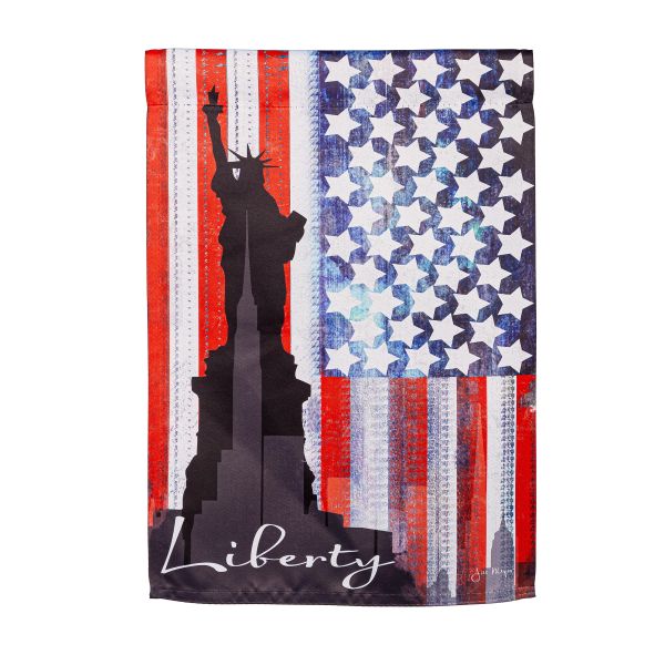 Liberty Statue Reversible Suede Garden Flag