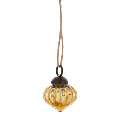 Gold Mercury Onion Ornament 2"