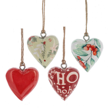 ORNAMENT, 2.5" MINI HEART ASORT