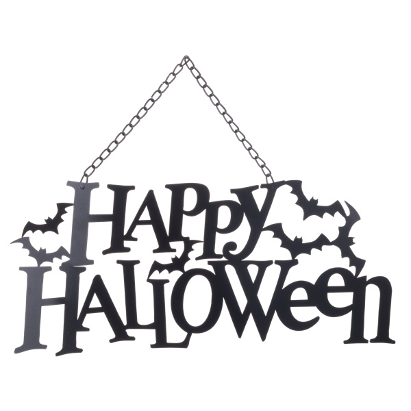 Happy Halloween with Bats Wall Decor