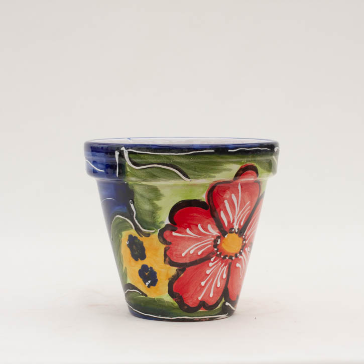 Spanish Garden Fiesta Pot 7"