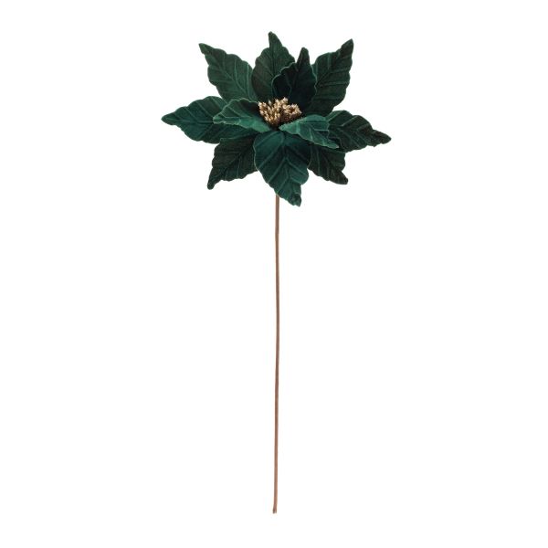 STEM, 21"H POINSETTIA DARK GREEN