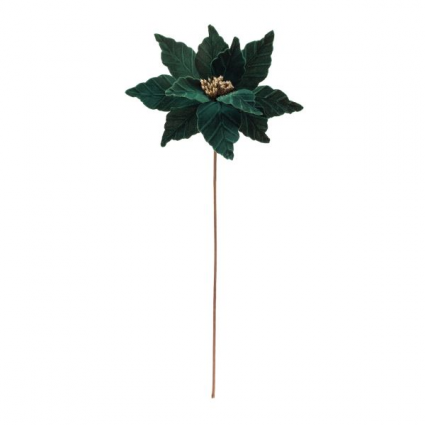 STEM, 21"H POINSETTIA DARK GREEN