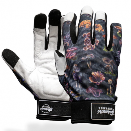 Farmers Defense Rugged Guard Leather Gloves - Fungi (L)