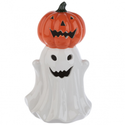LED Light Up Ghost w/Pumpkin Mini Shimmer