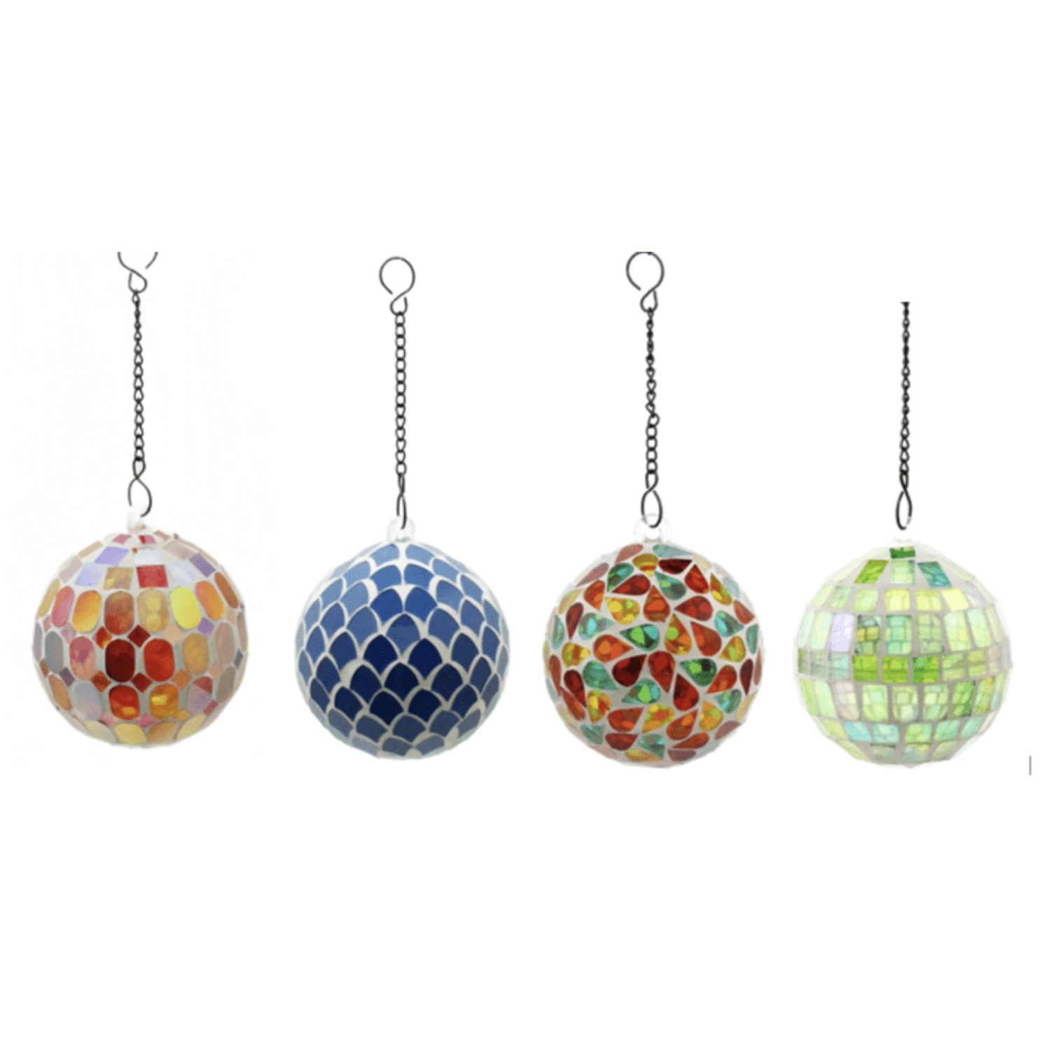 Glass Mosaic Hanging Globes 4" (Sold Seperately)