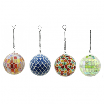 Glass Mosaic Hanging Globes 4" (Sold Seperately)