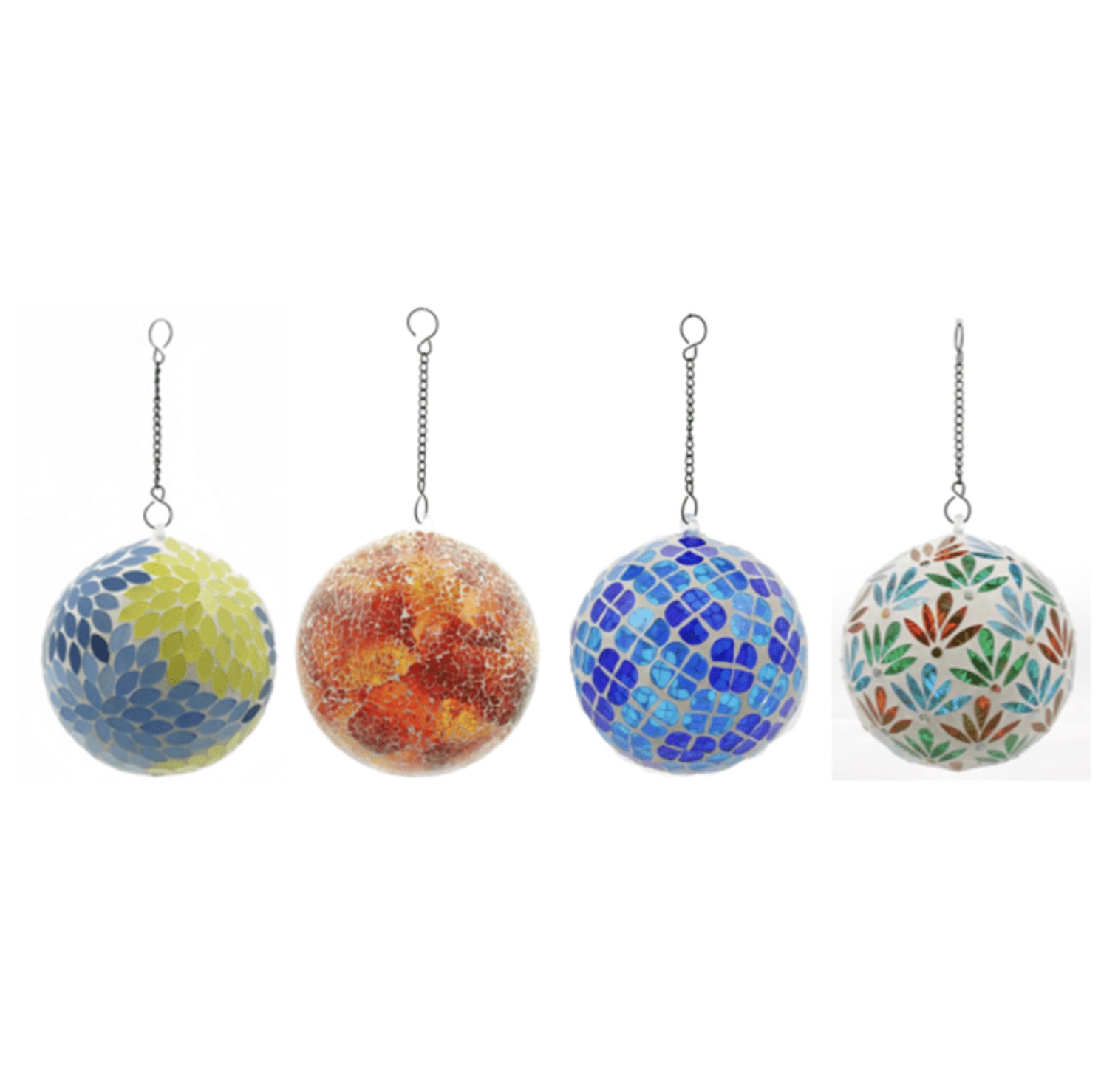 Glass Mosaic Hanging Globes 6" (Sold Seperately)