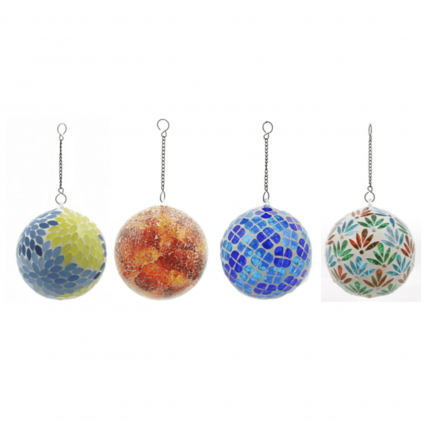 Glass Mosaic Hanging Globes 6" (Sold Seperately)