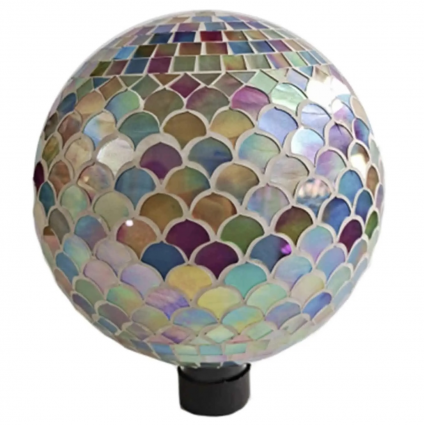 Opal Mermaid Glass Globe 10"