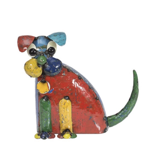 Colorful Metal Barnyard Dog 15"H