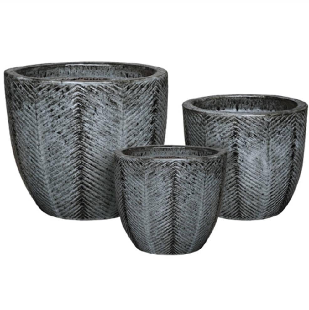 Calix Pots - Blossom Black 15"W