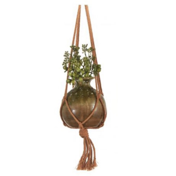 Mini Pink Cotton Plant Hanger 18"