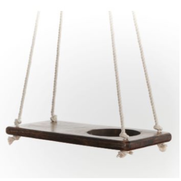 Hanging Wood Table with Cutout 12"