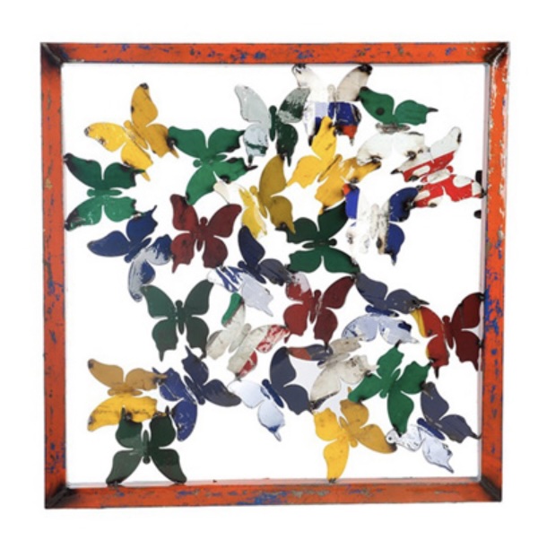 Colorful Metal Butterfly Wall Art 31.5"