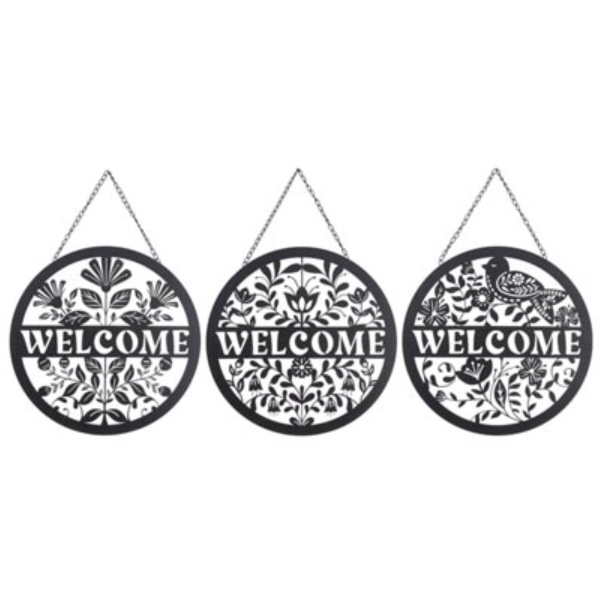 Laser Welcome Wall Art 16"