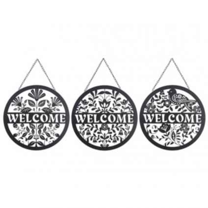 Laser Welcome Wall Art 16"